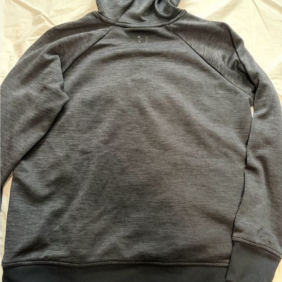 Under Armour Women's Charcoal Gray Pullover Hoodie with Logo - Picture 3 of 6